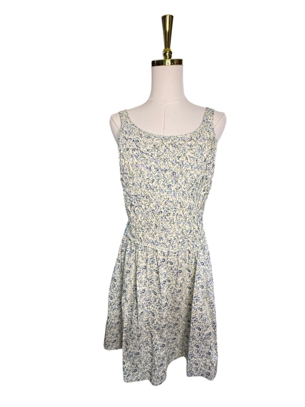 Free People Cotton Petunia Floral Tea Combo Smocked Mini Dress Size S Petite